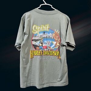 Harley Davidson Pocket T Shirt Size M single stitch Spirit Harley Pittsburgh 98